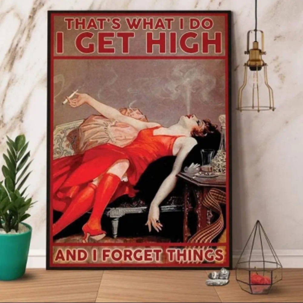 Art deco tin sign